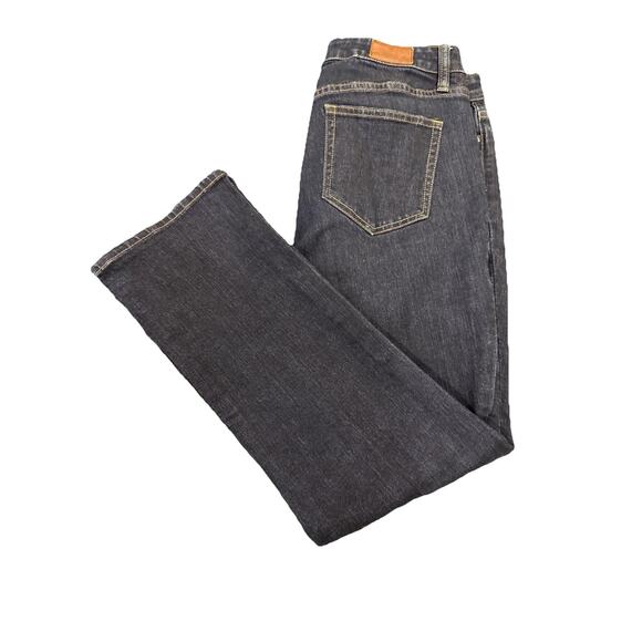 Lands End Mid Rise Straight Jeans Womens Size 14 Blue Stretch Denim Pockets - Picture 11 of 13